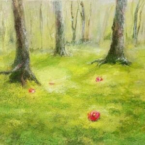 《旅の風景画と詩》　早春の京__祇王寺__